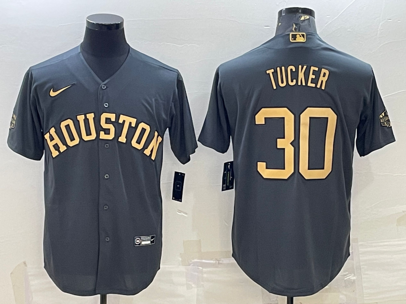 Men's Houston Astros Kyle Tucker #30 Dark Gray Jersey